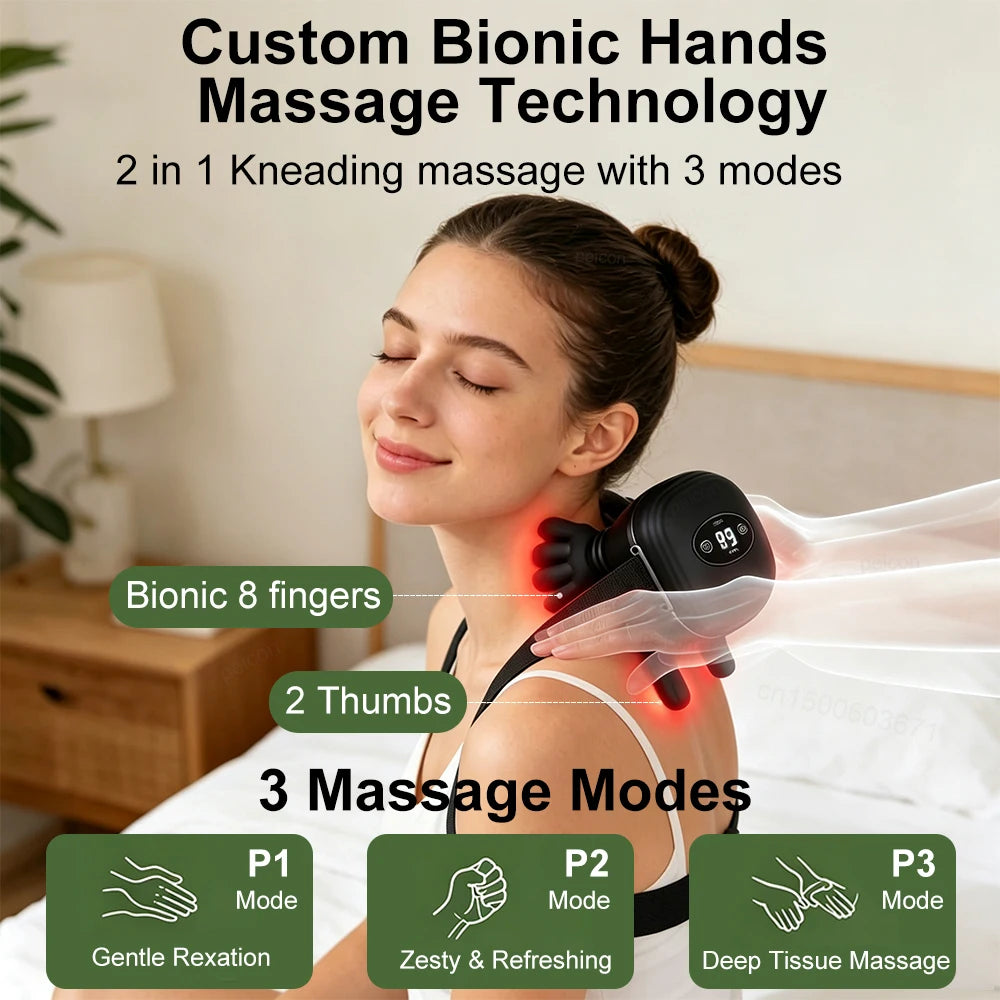 Masseur cervical 4D – vue détaillée
