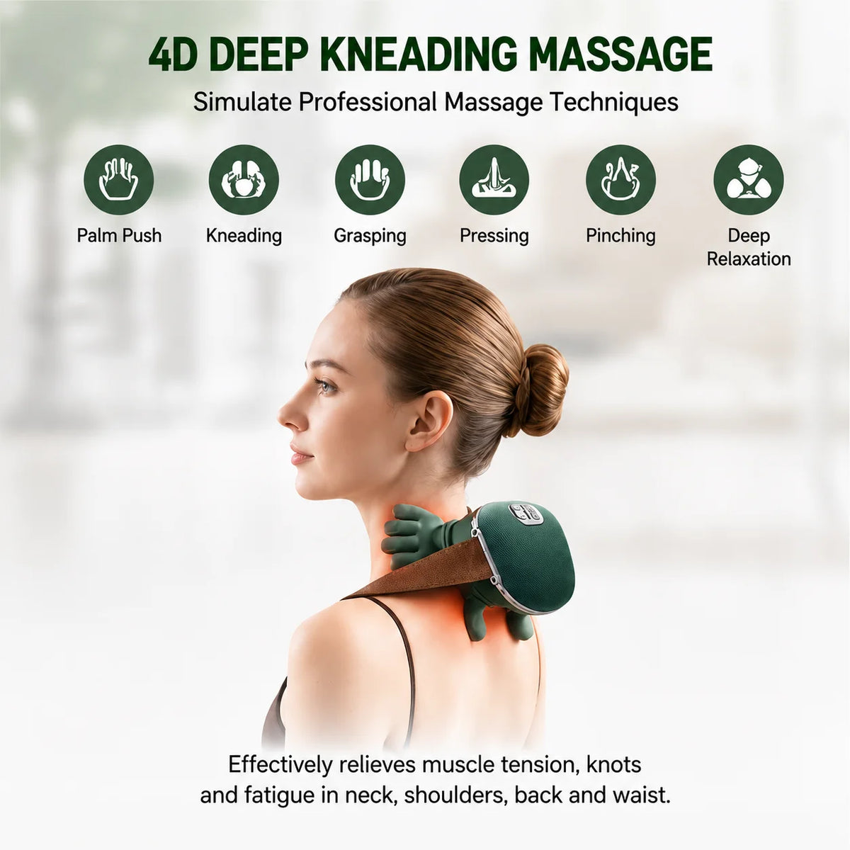 Coussin de massage Shiatsu – vue détaillée