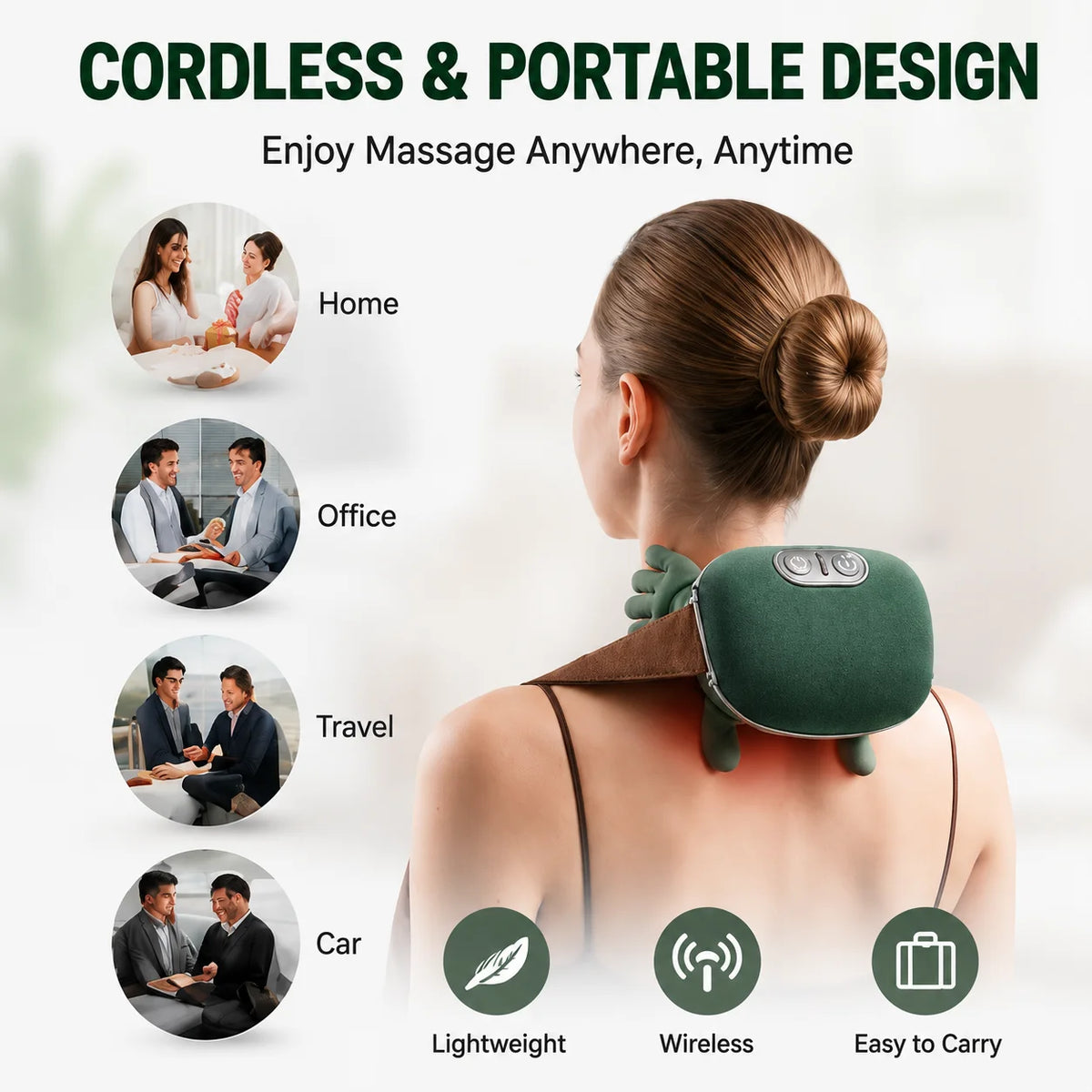 Coussin de massage Shiatsu – fonction chaleur