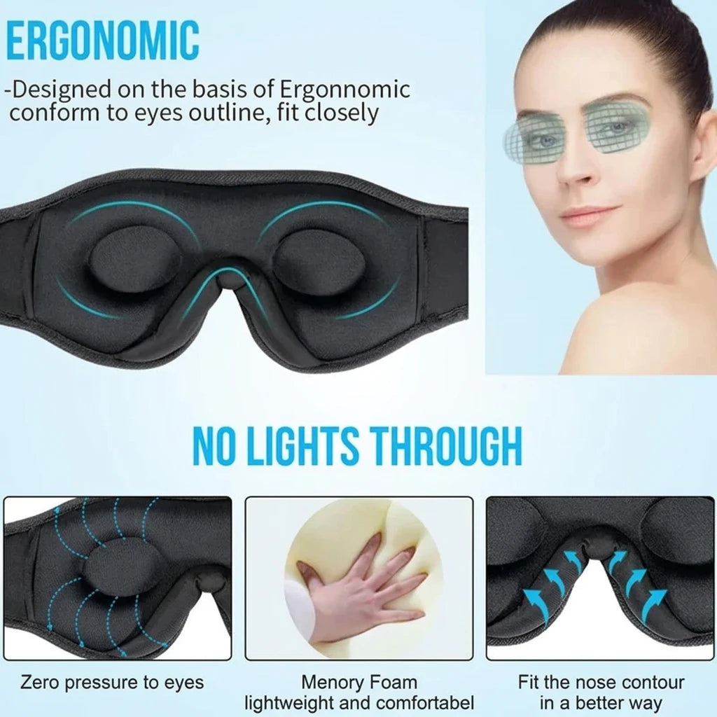 Masque de sommeil 3D Bluetooth – en situation