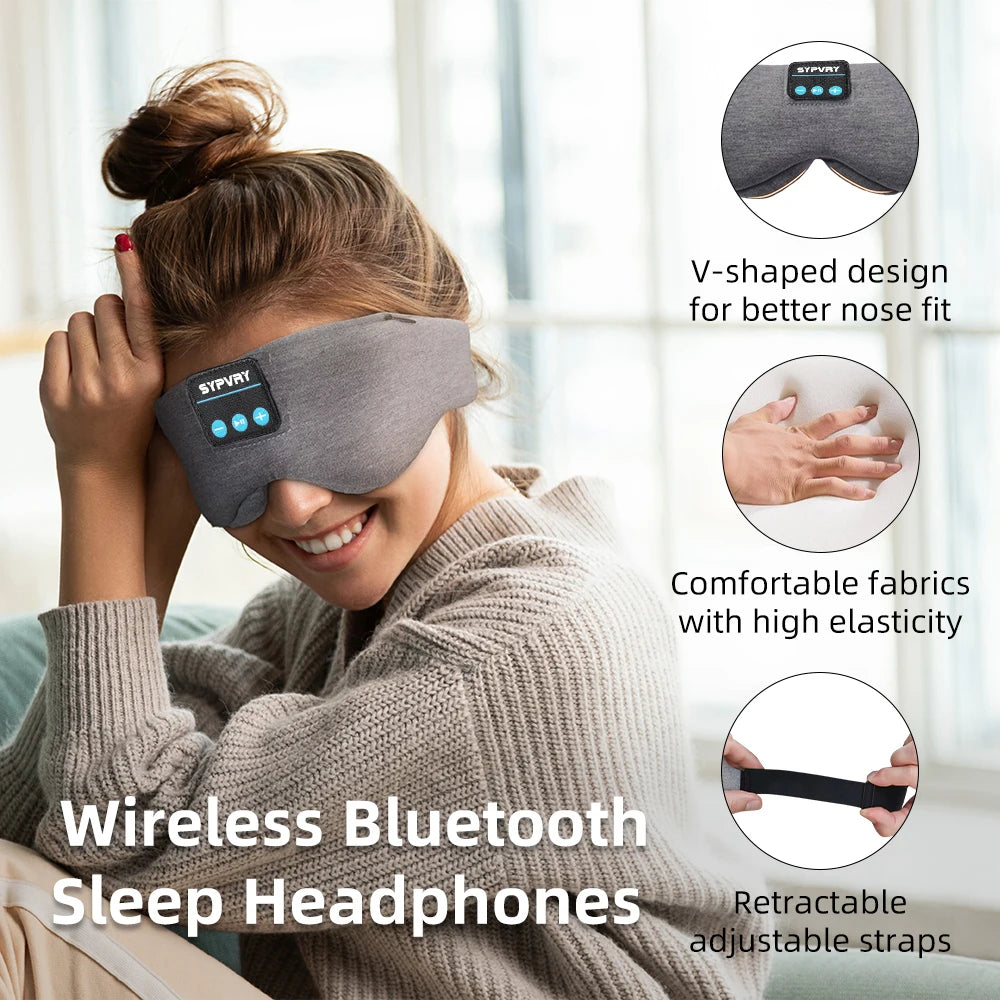 Masque de sommeil Bluetooth en coton – haut-parleurs HD