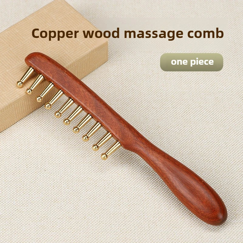 Peigne de massage crânien – bois naturel