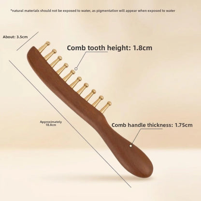 Peigne de massage crânien – dents arrondies