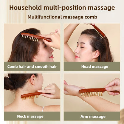 Peigne de massage crânien – en situation